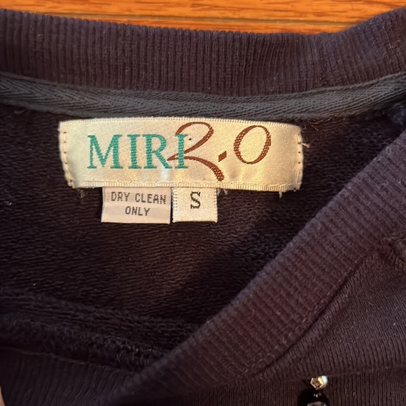 Miri 2.0 embellished beaded navy sweatshirt - Picture 4 of 5